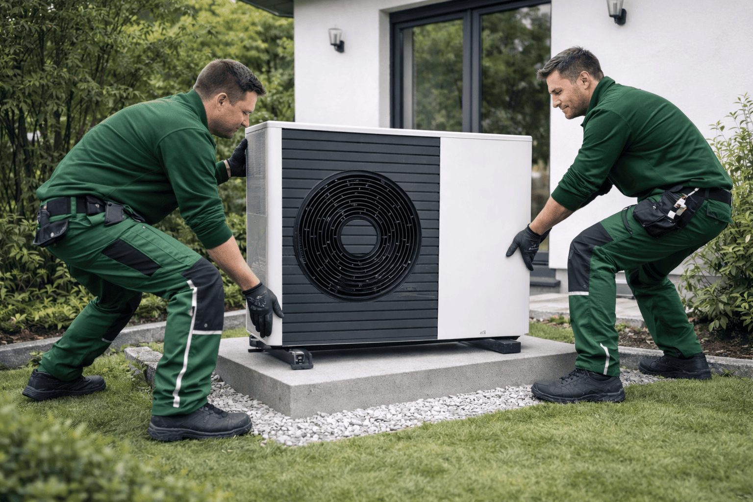 W&auml;rmepumpen-Installation durch das GreenSolar365 Team