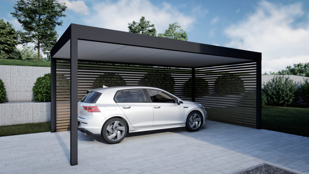Solar-Carport Cube mit Photovoltaik-Anlage in Calw – moderne Energie für E-Autos von GreenSolar365